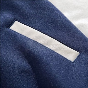 Custom Men's Varsity Jacket Classic College Letterman Coat Wool Body Leather Sleeves OEM ODM Bulk Sample Service - Product Image 3