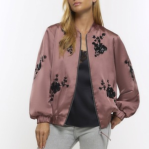 Best Casual Wear Outdoor Use <b>Women's</b> Lightweight Waterproof Windproof All Season Nylon/Cotton Bomber <b>Jacket</b> Hot Selling - Product Image 3
