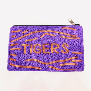 Porte-monnaie perlé style classique Gameday, couleurs mélangées, motif brodé, technique de broderie, pochette zippée durable, inspiré du spirit d'équipe - Product Image 3