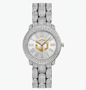 Luxury Iced Out Moissanite Diamond Hip Hop Quartz <b>Watch</b> Men Polygon Analog Wristwatch - Product Image 5