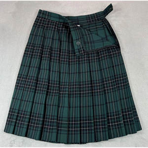 Vintage <b>Skirt</b> Womens Green Plaid Douglas Modern Tartan Wool Pleated <b>Girls</b> School Kilt Uniform - Product Image 2