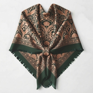 Cashmere Cape Top Large Shawl Loose Pullover Triangle Knit Argyle Pattern Trendy - Product Image 1