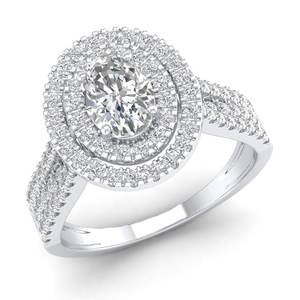 Anillos de Halo de Moissanita con Certificación GRA en Oro Sólido de 14K, Precio al por Mayor REYES, para Mujer, Joyería Fina de Lujo para Regalo de Boda o Compromiso - Product Image 2