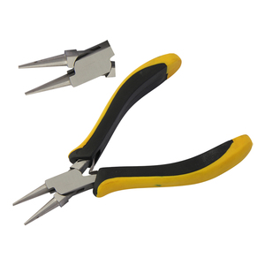 Round Nose <b>Plier</b> 133mm Smooth Jaws Spring Black Yellow Ergonomic Handles Crimping Fishing Jewelry Making DIY Crafts OEM Circlip - Product Image 1
