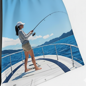 Shorts de Pesca para Hombre/Mujer, Secado Rápido, Transpirables, 100% Poliéster, Estampado Personalizado, UPF 35, Venta al Por Mayor - Product Image 3