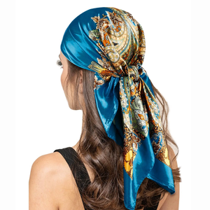Pañuelos de satén cuadrados de moda para mujer, pañuelos ligeros para el cuello, bandanas para el cabello, pañuelos grandes para la cabeza, hiyabs para mujer - Product Image 6