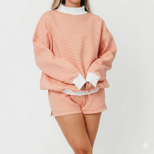 Women Streetwear Mock Neck Sweatshirt Relaxed Cozy Fashion Everyday Cozy Women Sweatshirt Soft Mock Neck Pullover - Product Image 1