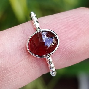 <b>Garnet</b> 925 Sterling <b>Silver</b> Handmade Boho Statement Promise <b>Ring</b> for Women January Birthstone Perfect Gift for Her Birthday - Product Image 5