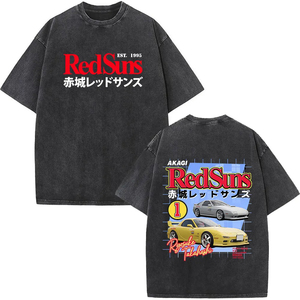 OEM Custom Oversized <b>T</b> Shirt Japanese Fish Design <b>Back</b> Print Cotton Streetwear Loose Fit Supplier - Product Image 1