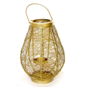 Farol de Metal Dorado Antiguo Hecho a Mano, en Oferta, para Decoración del Hogar en Navidad, con Elegantes Portavelas y Frascos - Product Image 6