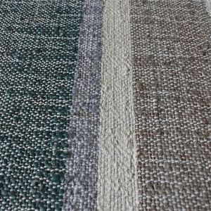 Tapis d'intérieur rectangulaire moderne à rayures en polyester tissé plat avec envers antidérapant en latex pour salon - Product Image 2