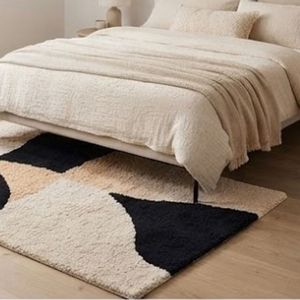 Hot Selling Modern Geometric Area <b>Rug</b> Rectangle Plush Wool Acrylic Tufted <b>Thick</b> Pile Rubber Backing Living Room Use - Product Image 4