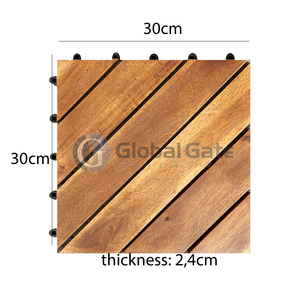 Losetas de Madera de Acacia Vietnamita Viet Wood, Fáciles de Instalar, Impermeables, Antideslizantes, Acabado Mate, Contemporáneas, con Garantía de Más de 5 Años - Product Image 6
