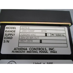 ตัวควบคุมอุณหภูมิ Athena Controls 6275-S RTD - อุปกรณ์และอะไหล่เซมิคอนดักเตอร์ระดับโลกที่เชื่อถือได้ - Product Image 4
