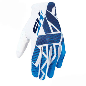 Gants de motocross à doigts entiers avec fermeture auto-agrippante, antidérapants, coupe-vent, enduits de polyuréthane, imprimés en sérigraphie, avec protection rigide des articulations - Product Image 5