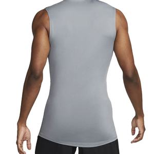 Débardeur de sport respirant en coton 100% uni, personnalisable avec logo, sans marque, blanc, côtelé, pour homme - Product Image 3
