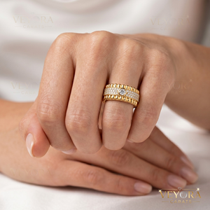 VEYORA 925 <b>Sterling</b> <b>Silver</b> Moissanite Eternity <b>Band</b> <b>Ring</b> Pave Setting Luxury Unisex Wedding <b>Ring</b> - Product Image 2