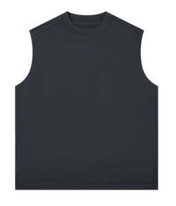 Débardeur d'été 100 % coton pour homme, coupe ample, bords bruts, tricoté, décontracté, sans manches, écologique, séchage rapide, respirant, col rond - Product Image 6