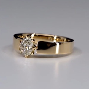 Bague en or rose 14 carats avec diamant ovale classique de 2,00 carats, certifiée IGI, cultivé en laboratoire, pour femme, idéale pour les fiançailles et les cadeaux d'anniversaire - Product Image 3