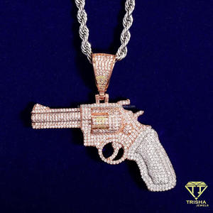 Iced Out Statement Hip Hop Pendant in 925 Sterling Silver with VVS Moissanite Diamond Design - Product Image 3
