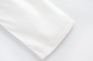 <b>Men's</b> Lightweight 100% Cotton High Waist Pleated Straight Leg <b>Trousers</b> Solid <b>White</b> Loose Fit Double Button Summer - Product Image 3