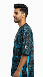 เสื้อยืดพิมพ์ซับลิเมชั่นโอเวอร์ไซส์สำหรับผู้ชายแฟชั่นสตรีทแวร์ลำลอง - Product Image 3