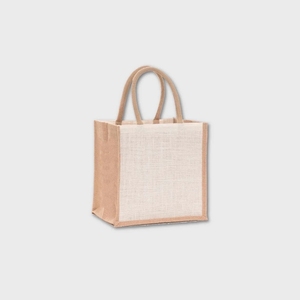 Bolsa de Compras Ecológica de Yute con Diseño de Corazón, Tamaño Mediano, Cierre de Botón, Asa Larga, Patrón de Dibujos Animados, Uso Diario - Product Image 3