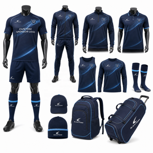Sportswear OEM Service Soccer Uniform Bundle Deal Package Soccer Jersey Shorts <b>Coaches</b> Jackets Quarter Zip Top OEM - Product Image 3