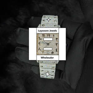 นาฬิกาข้อมือหรูหราประดับเพชรโมอิสซาไนต์ทรงกลมคุณภาพสูง ผลิตด้วยมือจากสแตนเลสสตีล  ระบบอัตโนมัติ หน้าปัดอนาล็อก เหมาะสำหรับใส่ทุกวัน - Product Image 1