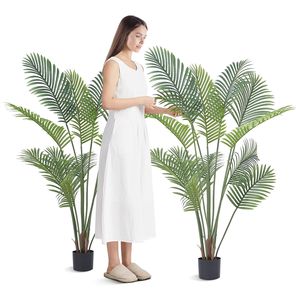 Palma Artificiale Sicura Alta 1,5 m con Protezione Anti-Ribaltamento, Bassa Manutenzione, in Materiale PE, Fogliame Realistico - Product Image 1