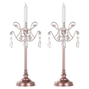 Elegantes candelabros de acero inoxidable de 5 brazos que realzan la decoración del hogar, bodas y eventos. - Product Image 2