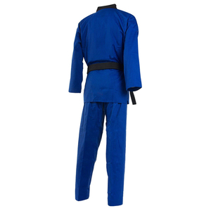 Adult Unisex Mixed Martial Arts Uniform 100% Cotton <b>Athletic</b> Fit Durable 400g White with Black Belt Breathable - Product Image 3