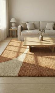 Alfombra Moderna de Lana, Decorativa, Hecha a Mano, Antideslizante, de Pelo Medio, Suave y Abstracta, para Hogar, Hotel u Oficina, Hecha en India - Product Image 2