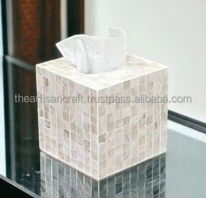 Mother of Pearl Tissue Box Handmade Decorative Tissue Holder Luxury Home Decor by ARTISAN CRAFT - Product Image 6