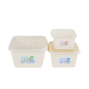 Recipiente cuadrado de plástico para alimentos económico, tapa resistente a fugas, diseño apilable para almacenamiento de cocina, preparación de aperitivos y comidas - Product Image 2