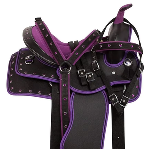 Selle en cuir Western personnalisée OEM avec ajustement confortable pour les longs trajets utilise la selle en cuir de conception usinée à la main - Product Image 1