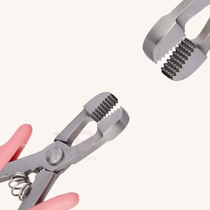 Pinzas para el cabello con puntas en U/plana/cuadrada, mango rosa de aleación de níquel-hierro, para extensiones de cabello pre-adheridas, fusión y microperlas - Product Image 4