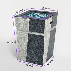 Patio esterno pozzo del fuoco del Gas colonna di cemento propano pozzo del fuoco durevole ed elegante mobili da esterno - Product Image 5