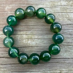 Bracelet en argent sterling plaqué or rose avec perles d'onyx vert, haute qualité, pour femme, grande pierre, cadeau, bijoux, fournisseur en gros 25 - Product Image 1