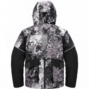 Camisa Larga de Pesca para Hombre, 100% Poliéster, Transpirable, Impermeable, con Estampado de Camuflaje por Sublimación, Cierre de Cremallera con Capucha, UPF 50 - Product Image 2