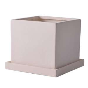 Macetas de Cemento para Jardín, Diseño Cuadrado Moderno, Duraderas, Ecológicas, con Recubrimiento en Polvo, Decorativas para Cactus y Suculentas - Product Image 1