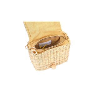 Mini Straw Crossbody <b>Bag</b> For Women Small Rattan <b>Bag</b> <b>Wicker</b> Hobo <b>Bag</b>, Mini Tote <b>Bag</b> With Top Handle Bamboo Beads - Product Image 2