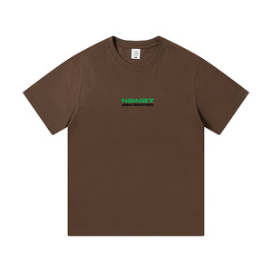เสื้อยืดลำลองผู้ชายทรงโอเวอร์ไซส์ ไหล่ตก สไตล์สตรีทแฟชั่น ผ้าฝ้าย เรียบง่าย สไตล์มินิมอล - Product Image 3