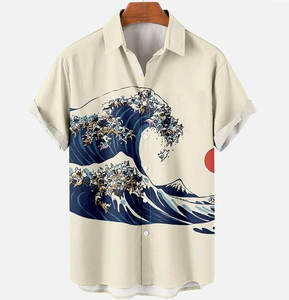 Camisa Hawaiana Personalizada de Manga Corta con Estampado Marino, Camisa Casual de Verano con Botones para Hombre - Product Image 5