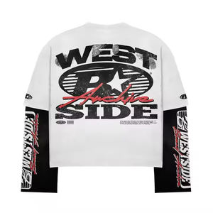 Sudaderas Personalizadas de Manga Larga, Camisetas Oversize con Lavado Ácido, Corte Cuadrado, 100% Algodón, Doble Capa, Camiseta de Manga Larga para Hombre - Product Image 5