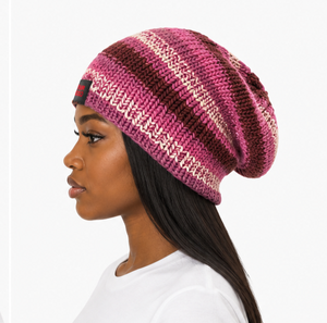 Wholesale Trending Jacquard Custom Striped Slouchy Knit Handmade <b>Beanie</b> Heavyweight Warm Knitted Textured <b>Slouch</b> <b>Beanie</b> - Product Image 4