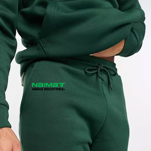Conjunto Deportivo Informal de Invierno para Hombre de Naimat Abbas Industries, Sudadera con Capucha de Forro Polar, Color Verde Sólido, 100% Algodón, Secado Rápido, Manga Larga - Product Image 5