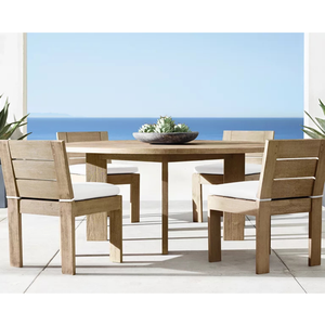 Luxury Modern <b>Outdoor</b> Dining <b>Table</b> Solid Teak Elegant <b>Round</b> Design Premium Durable Construction for Hotel Resort Furniture - Product Image 6