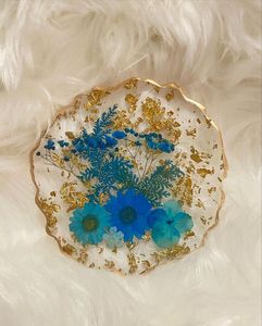 Handmade Eco-Friendly Customized Size Modern Resin <b>Coasters</b> with 2 in 1 Function and Round Shape - Product Image 1
