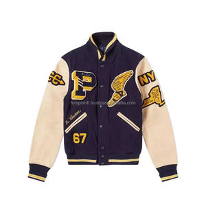 Fabricant OEM broderie chenille personnalisée pour hommes bombardier de baseball universitaire Letterman veste universitaire poignets côtelés - Product Image 4